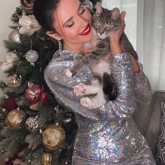 ZARA SHORT SEQUIN DRESS - Picture 8 of 16